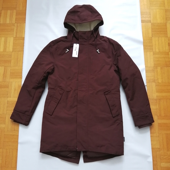 Frank And Oak Maroon Parka Small NWT - Picture 1 of 16